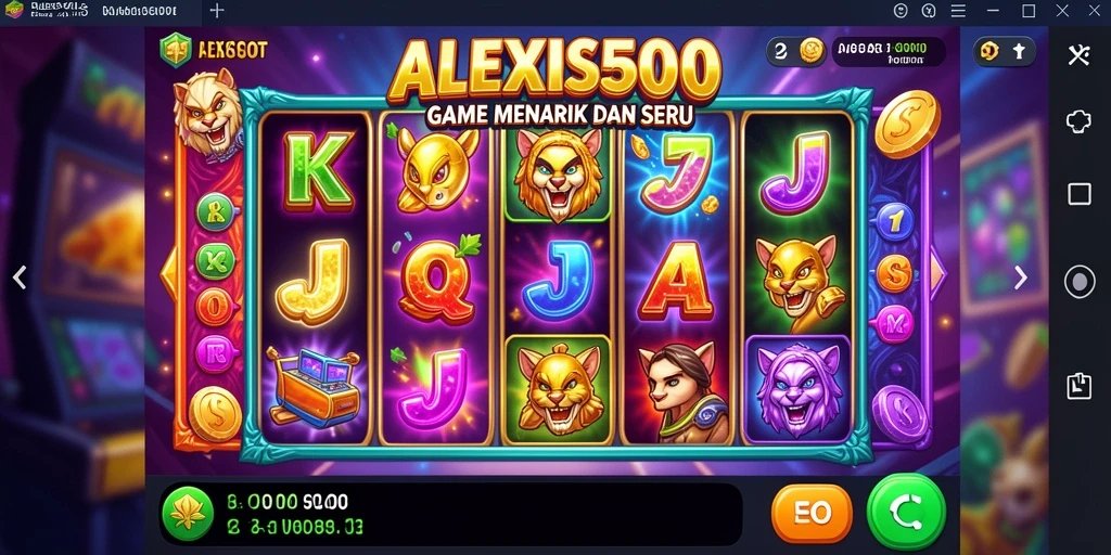 Screenshot ALEXIS500 menunjukkan gameplay Slot yang seru dan menarik.