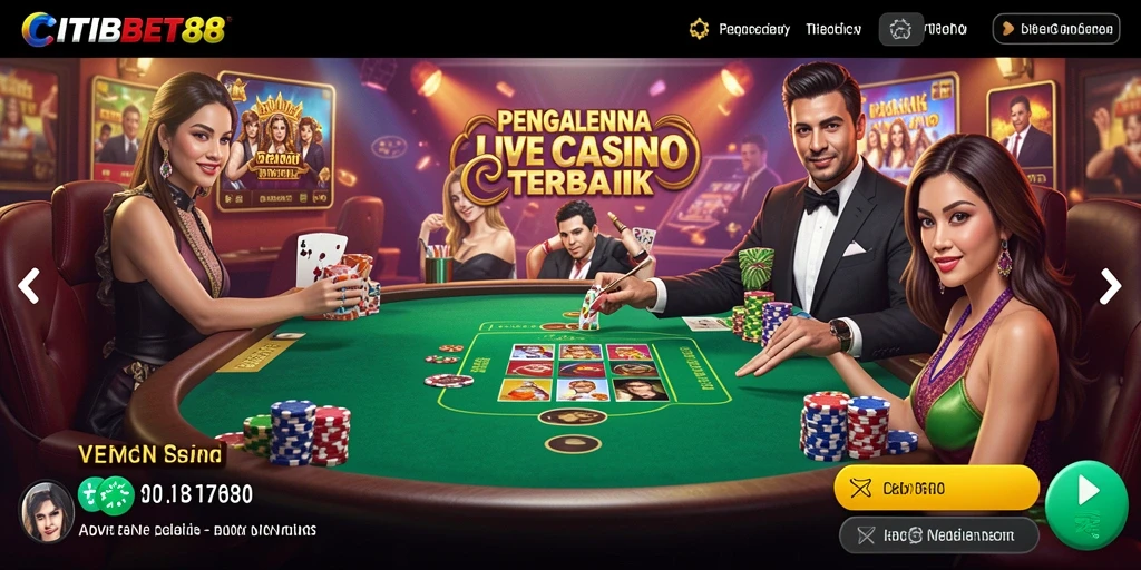 Tampilan gameplay Live Casino yang mendebarkan di CITIBET88.