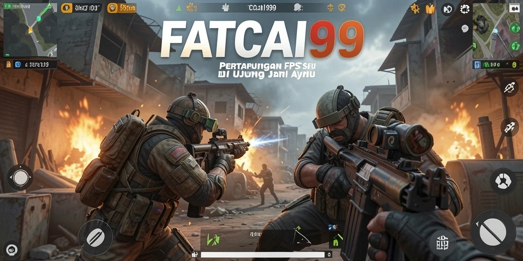 Tangkapan layar menunjukkan aksi seru dalam game FPS FATCAI99.
