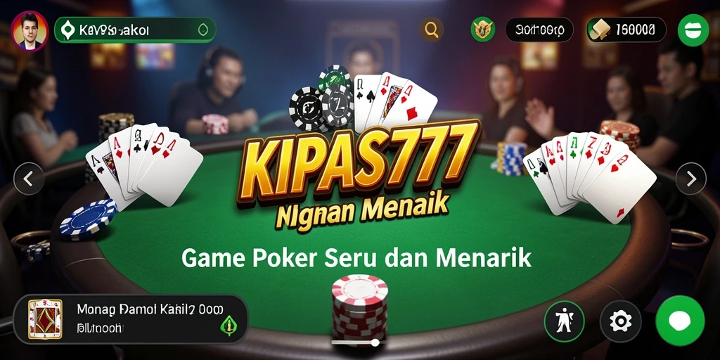 Gameplay seru dalam aplikasi KIPAS777 yang menghadirkan poker terbaik.
